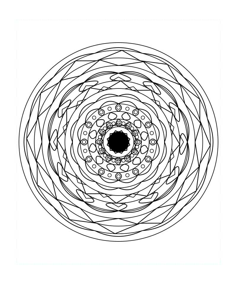 Lotus Sacred Geometry Mandala Coloring Page For Adults