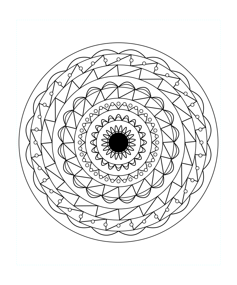 Lotus Sacred Geometry Mandala Coloring Page Free Printable Svg