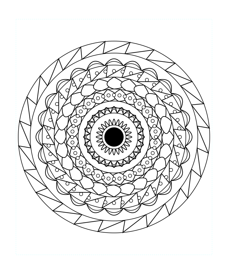 Lotus Sacred Geometry Mandala Coloring Page