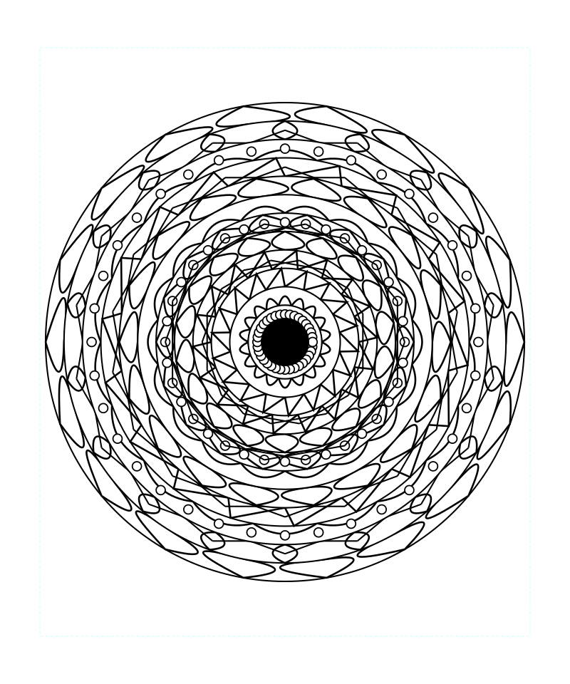 Lotus Sacred Geometry Mandala Free Printable Svg