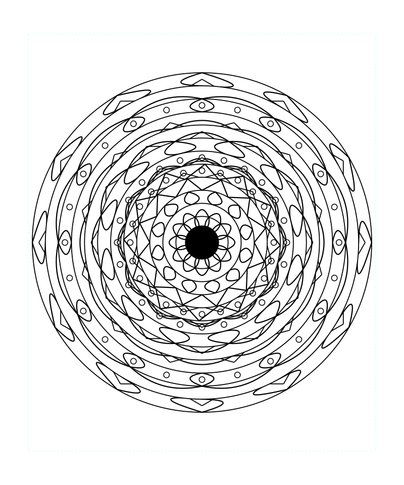 Lotus Sacred Geometry Mandala Meditation Coloring Page