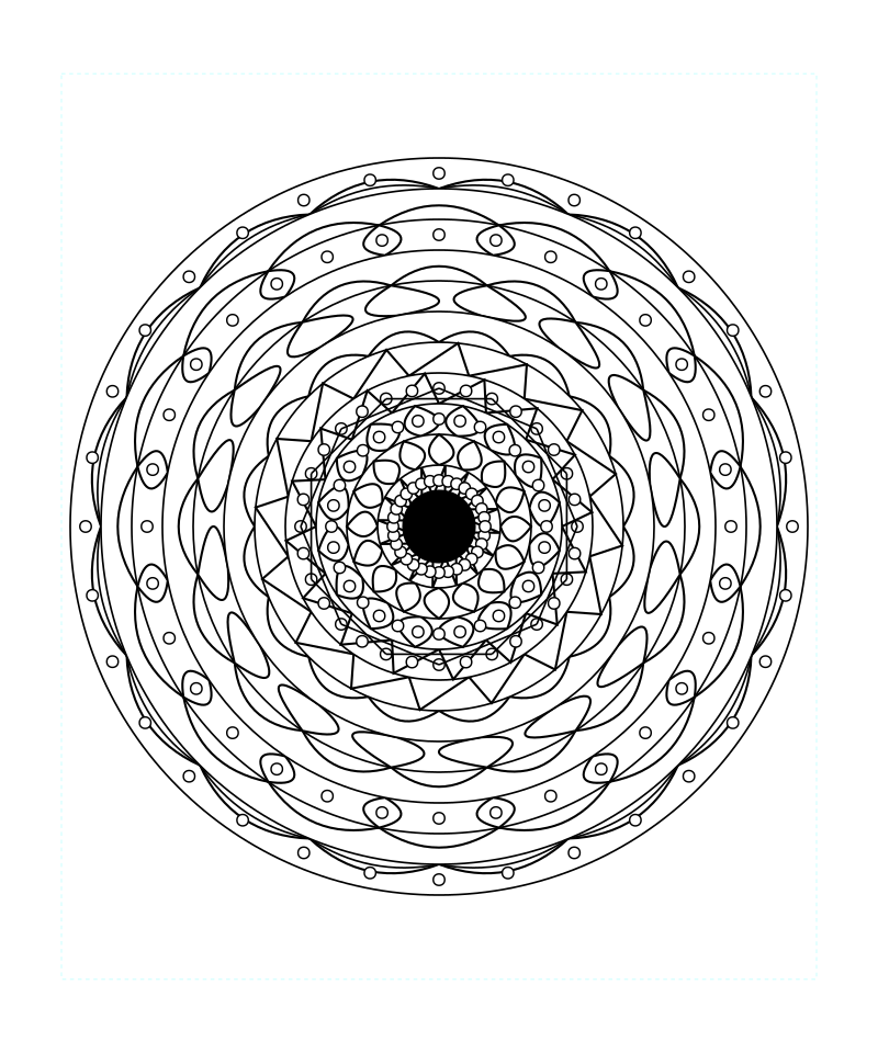 Lotus Sacred Geometry Mandala Mindfulness Coloring Page Download