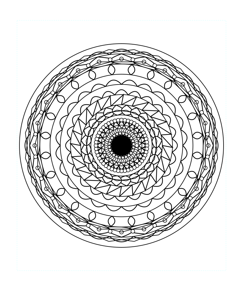 Lotus Sacred Geometry Mandala Mindfulness Coloring Page