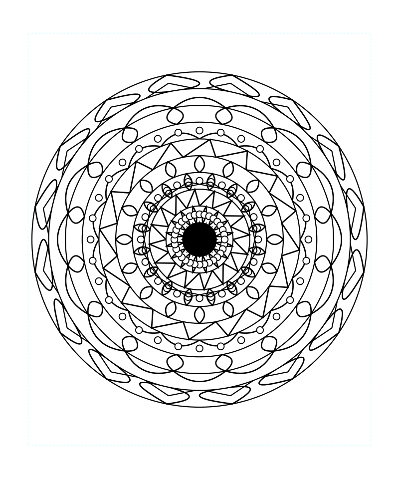 Lotus Sacred Geometry Mandala Printable Coloring Page Svg