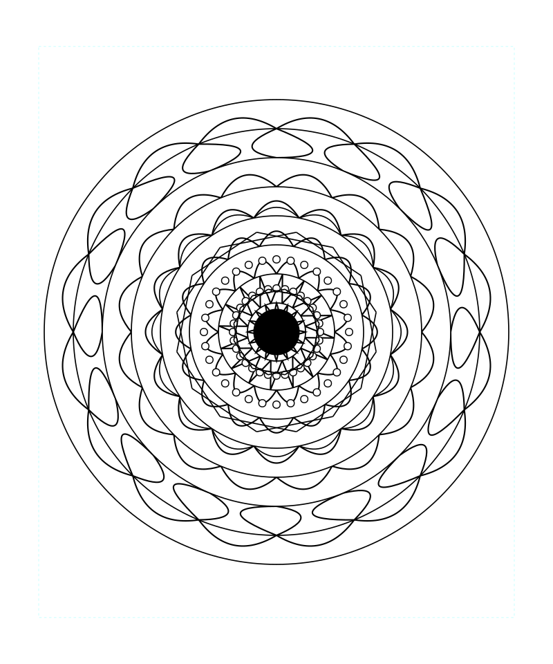 Lotus Sacred Geometry Mandala Printable Coloring Page