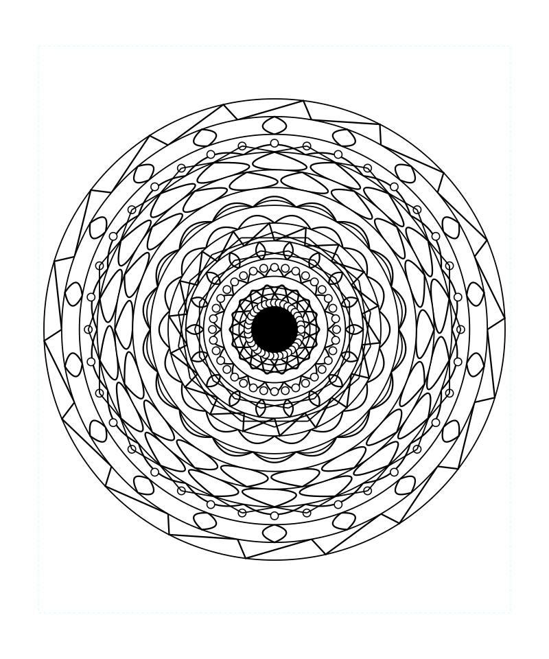 Lotus Star Sacred Geometry Mandala Coloring Page