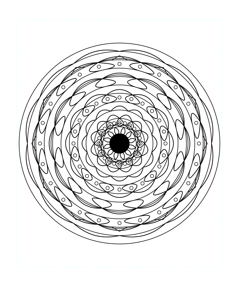 Mandala Flower Sacred Geometry Coloring Page