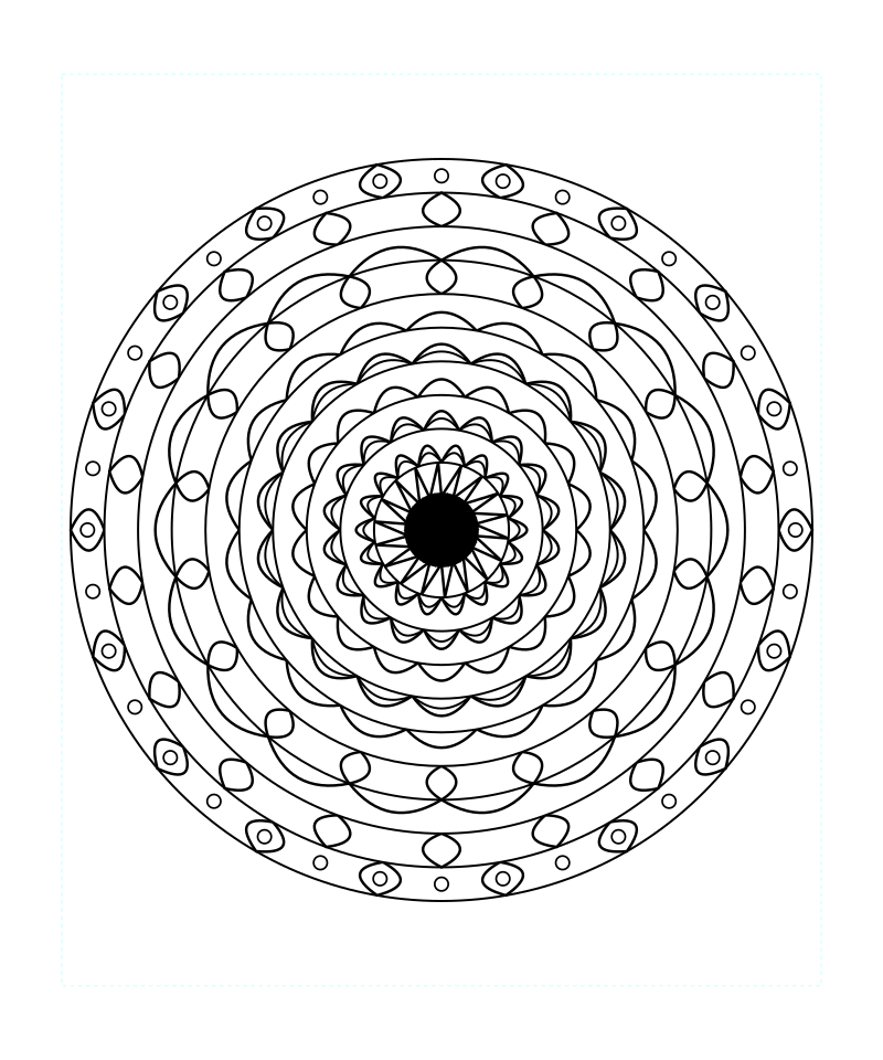 Mandala Sacred Geometry Coloring Page Free Printable