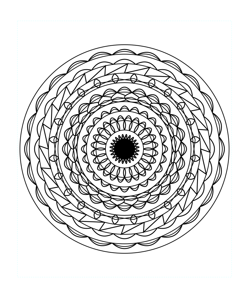 Mandala Sacred Geometry Coloring Page Instant Download