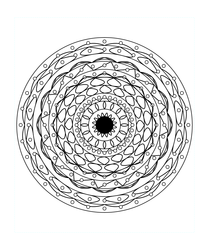 Mandala Sacred Geometry Relaxing Coloring Page