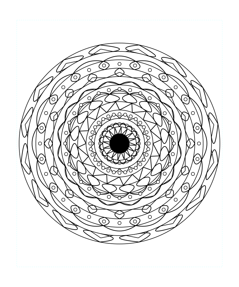 Meditation Mandala Geometry Coloring Page Printable Svg