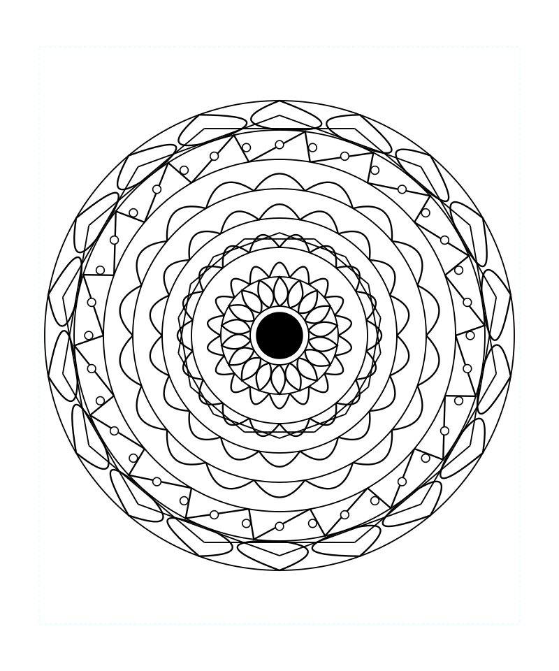 Meditative Sacred Geometry Mandala Coloring Page Download