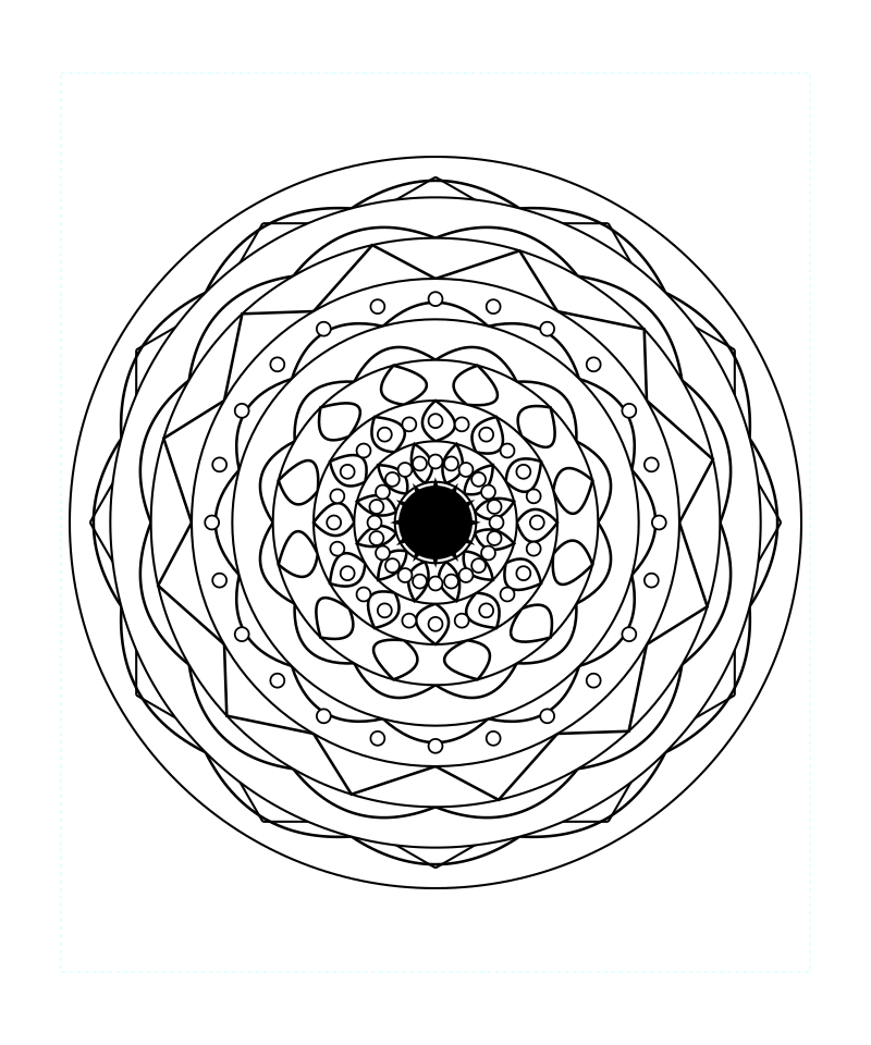 Meditative Sacred Geometry Mandala Coloring Page Free Printable