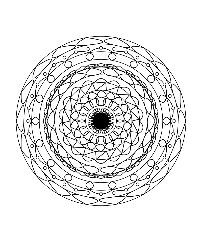 Mindful Mandala Geometry Coloring Page Printable