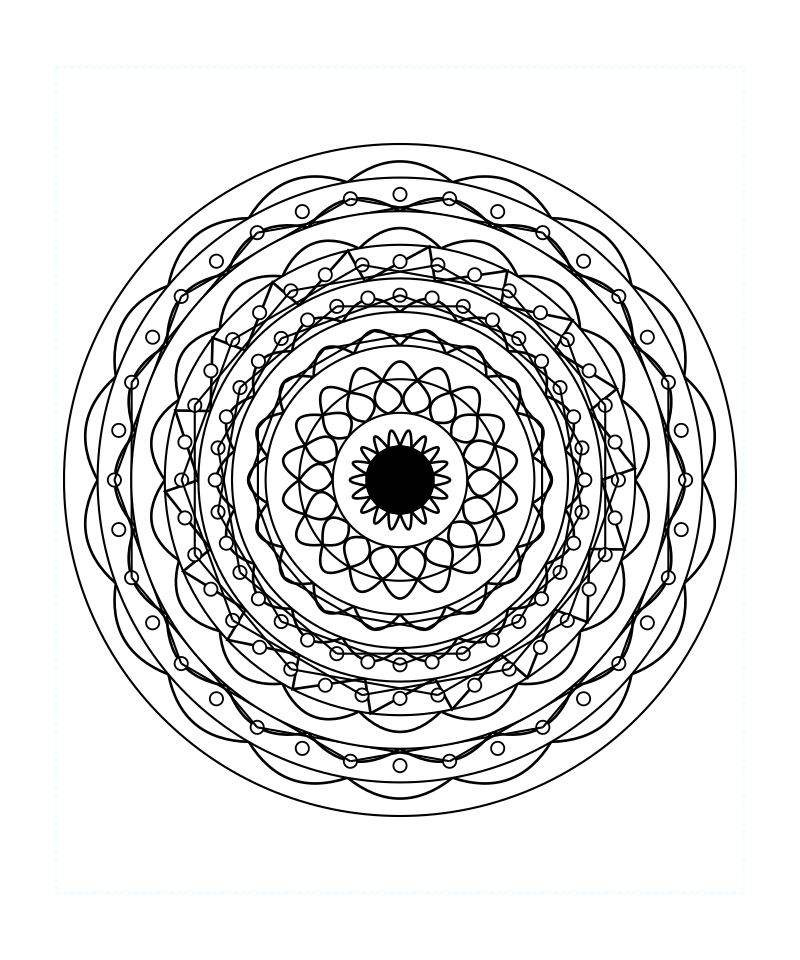 Mindful Sacred Geometry Mandala Coloring Page Printable