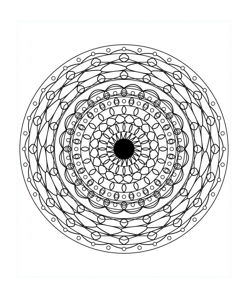 Mindful Sacred Geometry Mandala Coloring Page