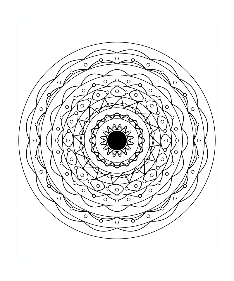 Mindfulness Sacred Geometry Mandala Coloring Page