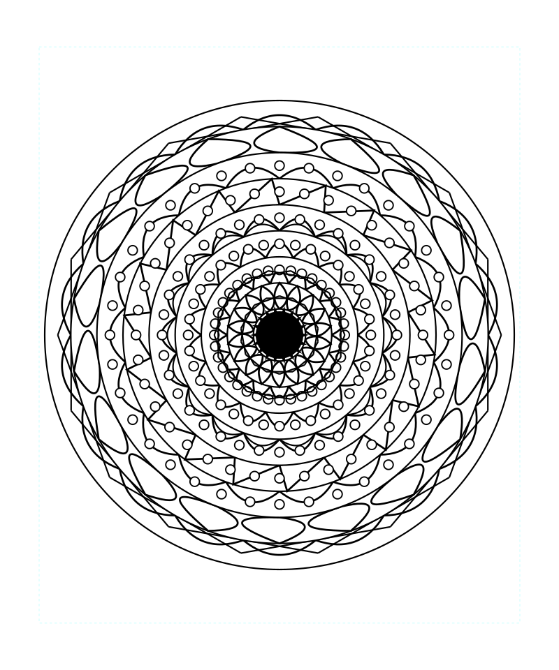 Ornamental Sacred Geometry Mandala Coloring Page