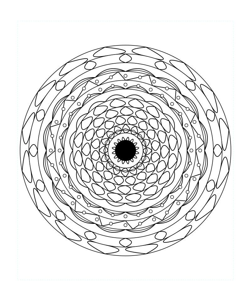 Peaceful Mandala Geometry Coloring Page Free Printable