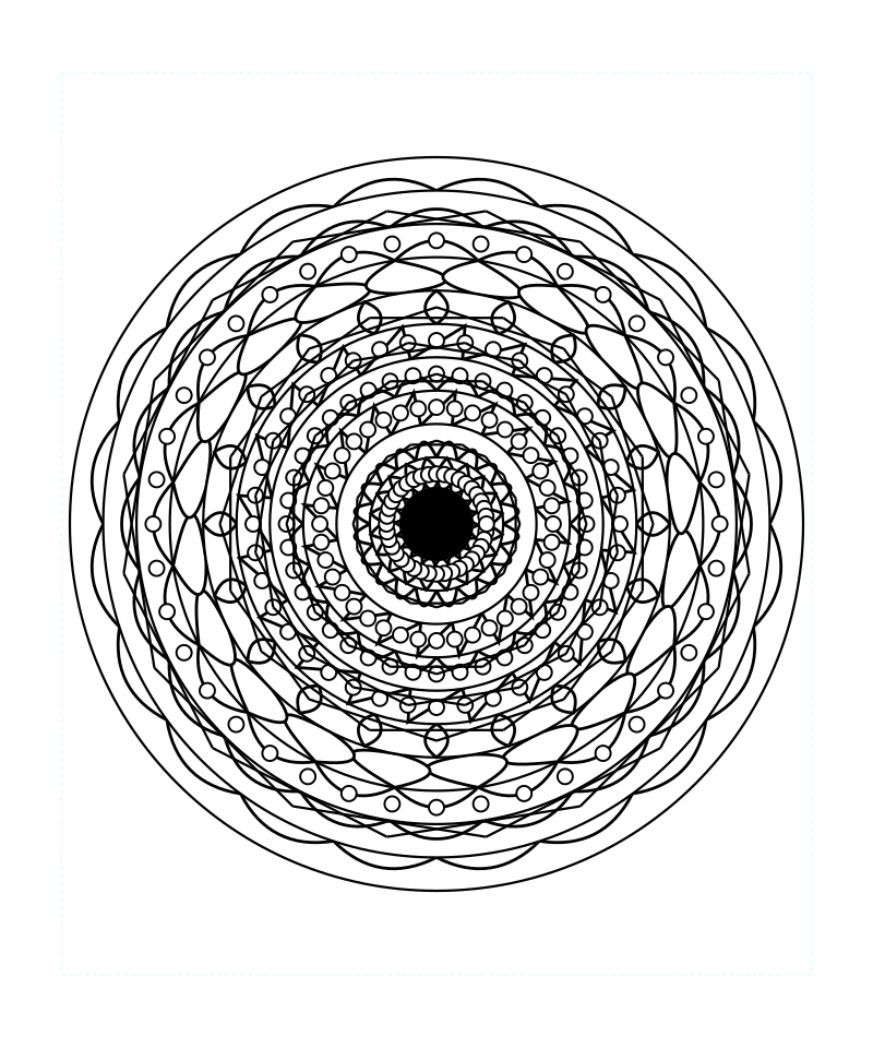 Printable Sacred Geometry Mandala Calm Coloring Page