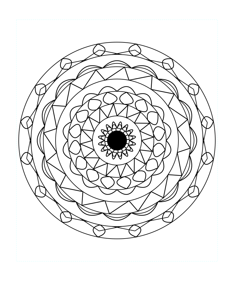 Printable Sacred Geometry Mandala Coloring Page For Adults Svg