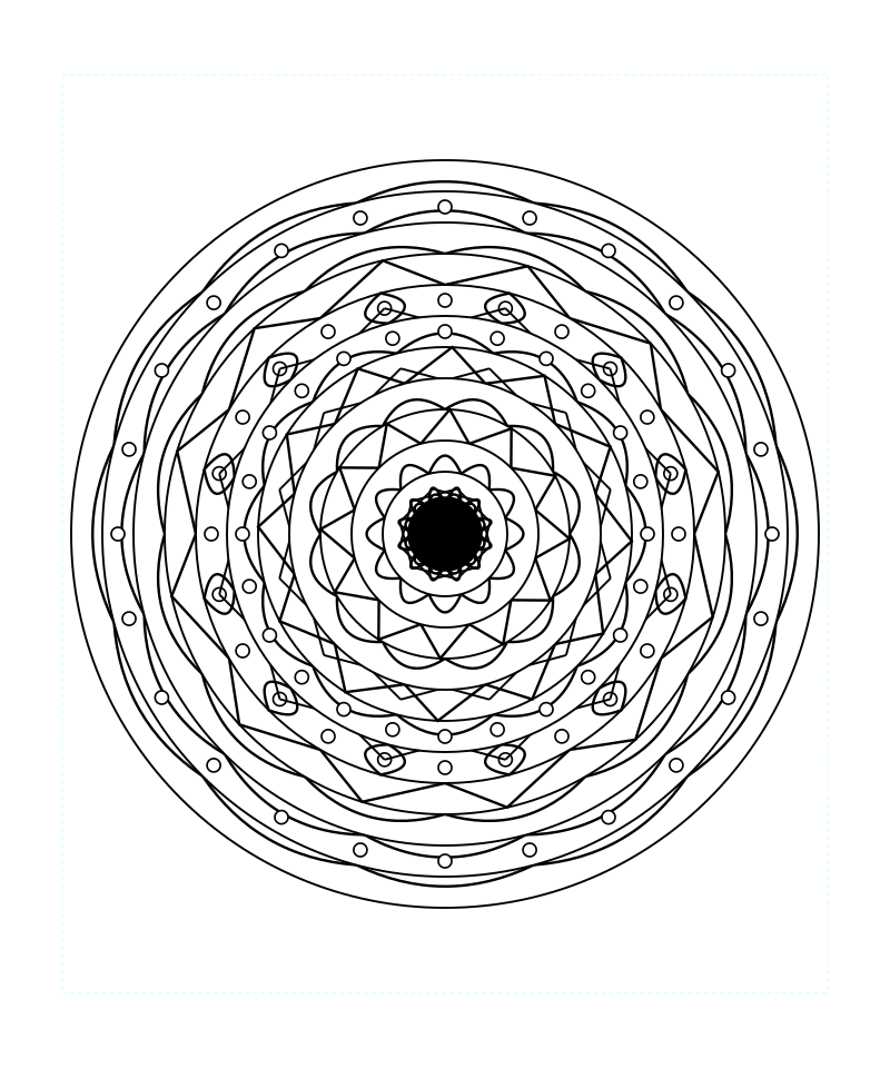 Printable Sacred Geometry Mandala Coloring Page For Mindfulness