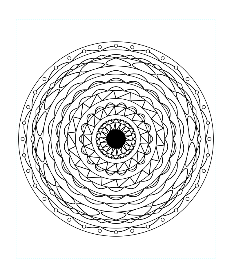 Printable Sacred Geometry Mandala Coloring Page For Relaxation