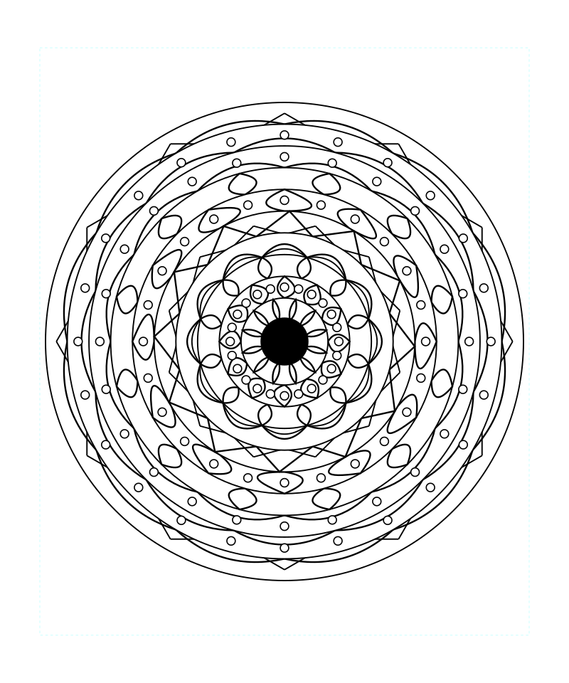 Printable Sacred Geometry Mandala Coloring Page For Stress Relief