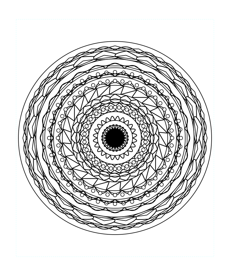Printable Sacred Geometry Mandala Coloring Page Svg