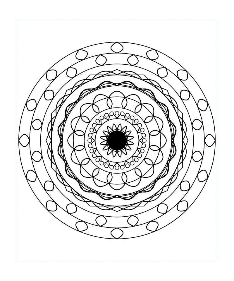 Printable Sacred Geometry Mandala Detailed Coloring Page