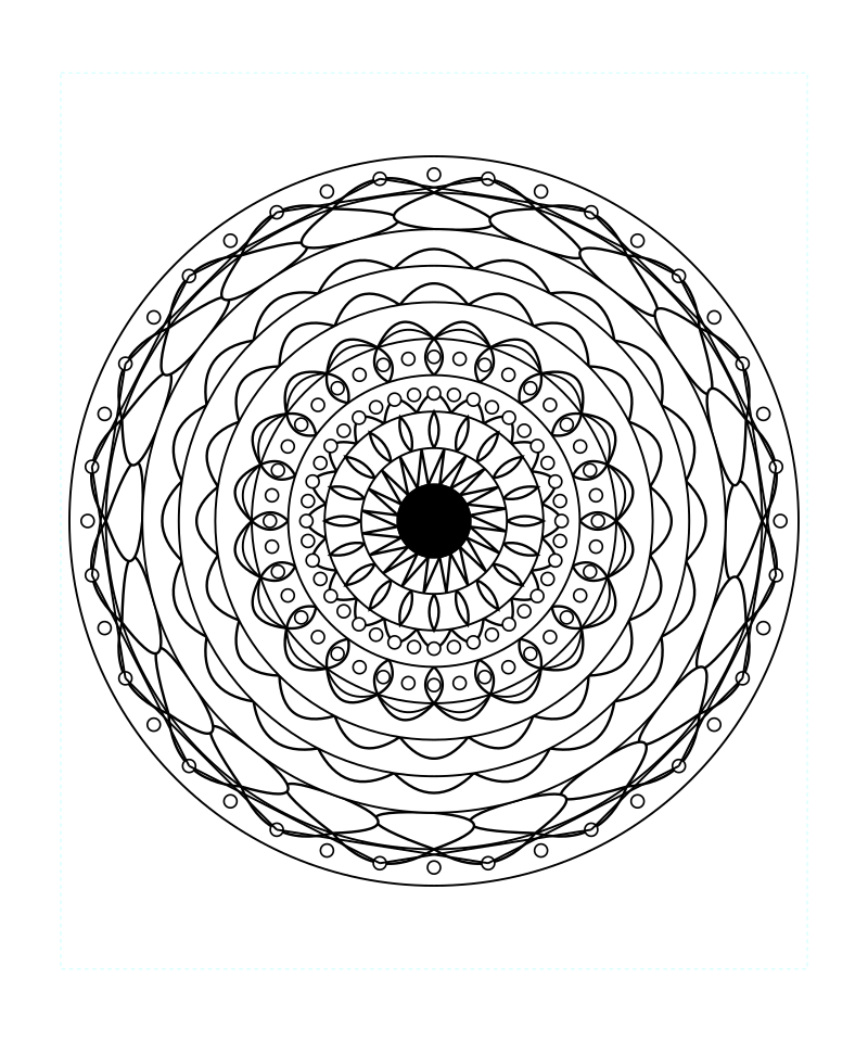 Printable Sacred Geometry Mandala Zen Coloring Page
