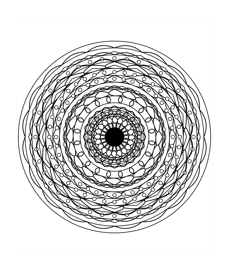 Radiant Balance Geometry Mandala Coloring Page