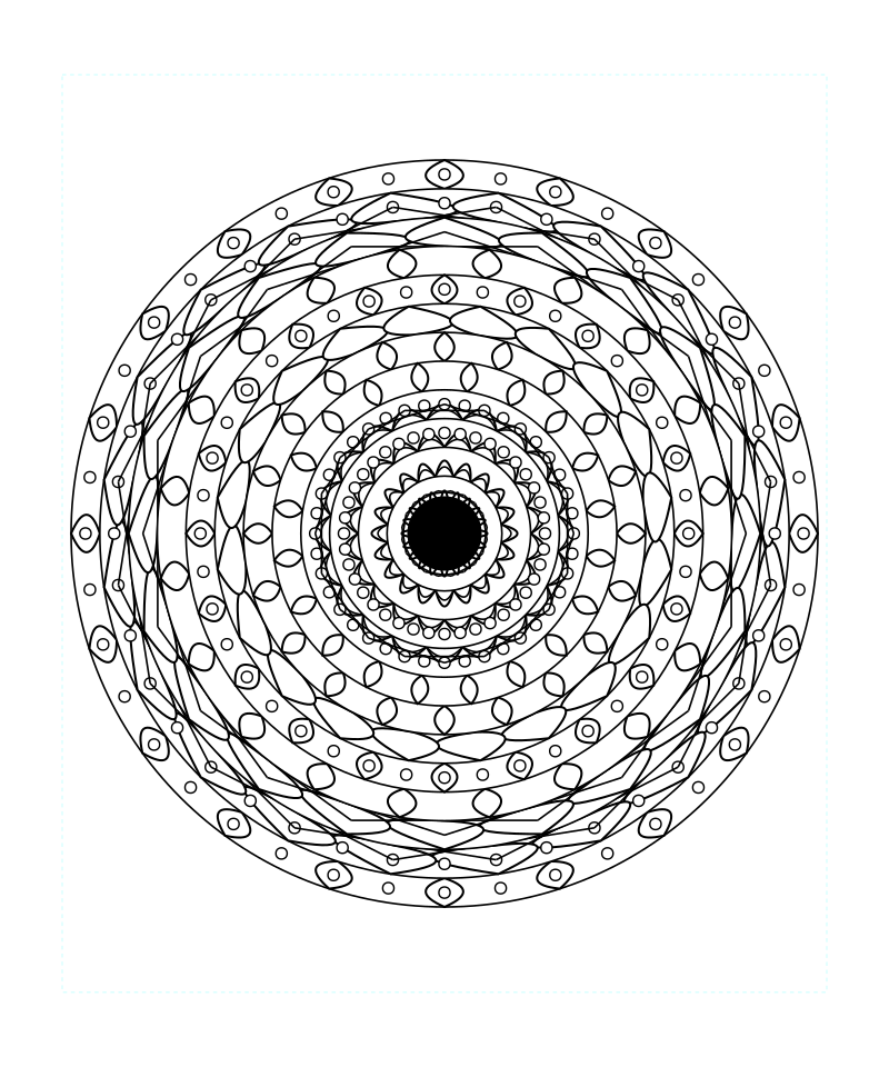 Radiant Crystal Geometry Mandala Coloring Page