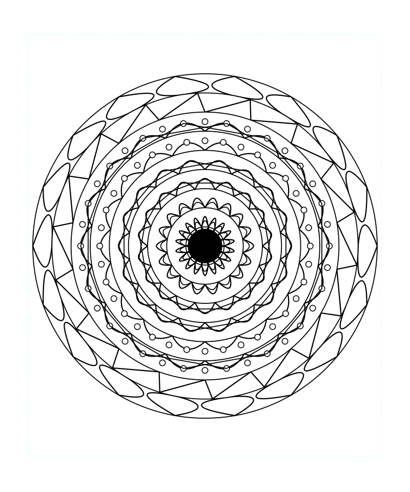 Radiant Divine Geometry Mandala Coloring Page