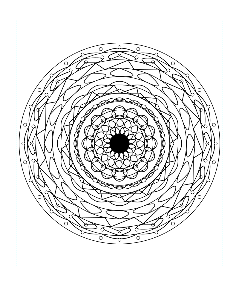 Radiant Lotus Sacred Geometry Mandala Coloring Page