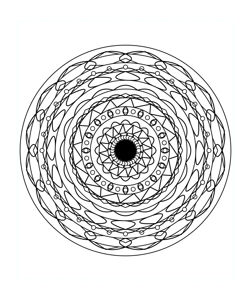 Radiant Peace Geometry Mandala Coloring Page