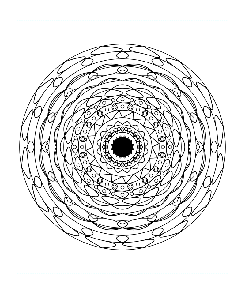 Radiant Spirit Geometry Mandala Coloring Page