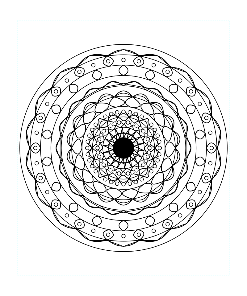 Radiant Star Geometry Mandala Coloring Page
