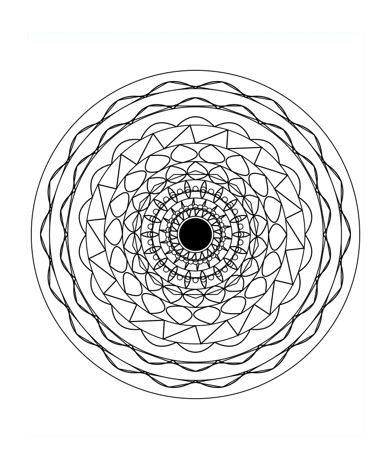Radiant Universe Geometry Mandala Coloring Page