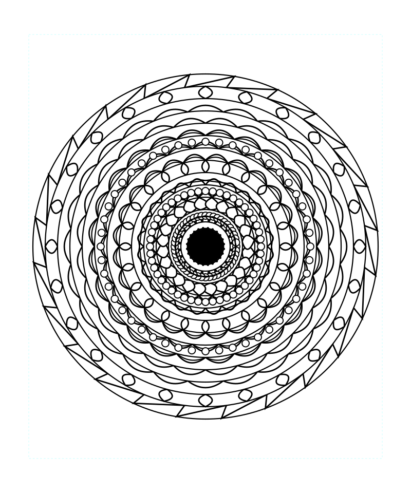 Relaxing Sacred Geometry Mandala Coloring Page Printable