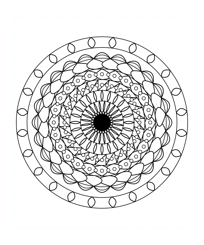 Sacred Aura Mandala Coloring Page