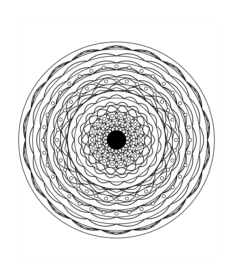 Sacred Balance Flower Mandala Coloring Page