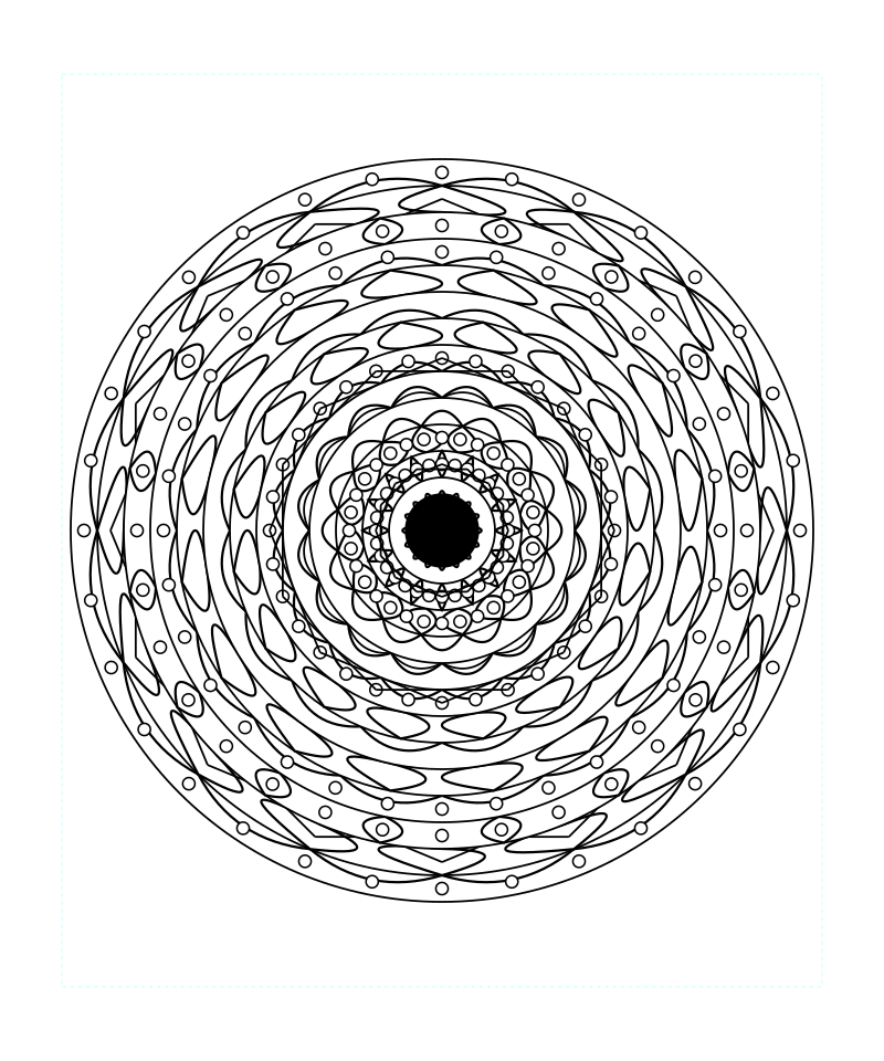 Sacred Balance Mandala Coloring Page