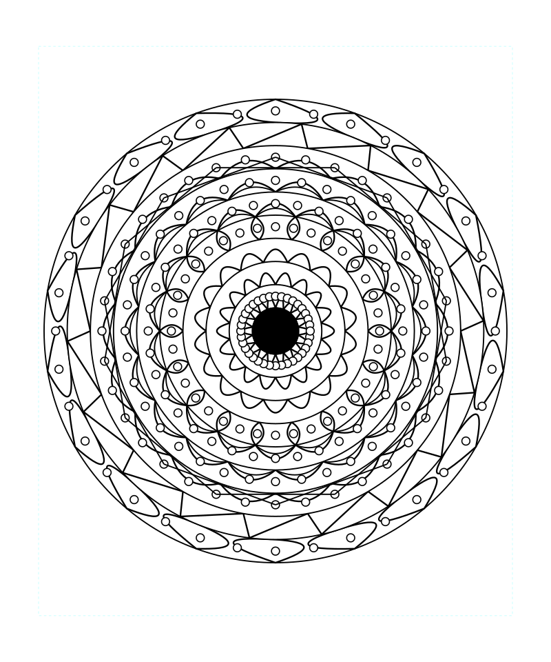 Sacred Balance Star Mandala Coloring Page