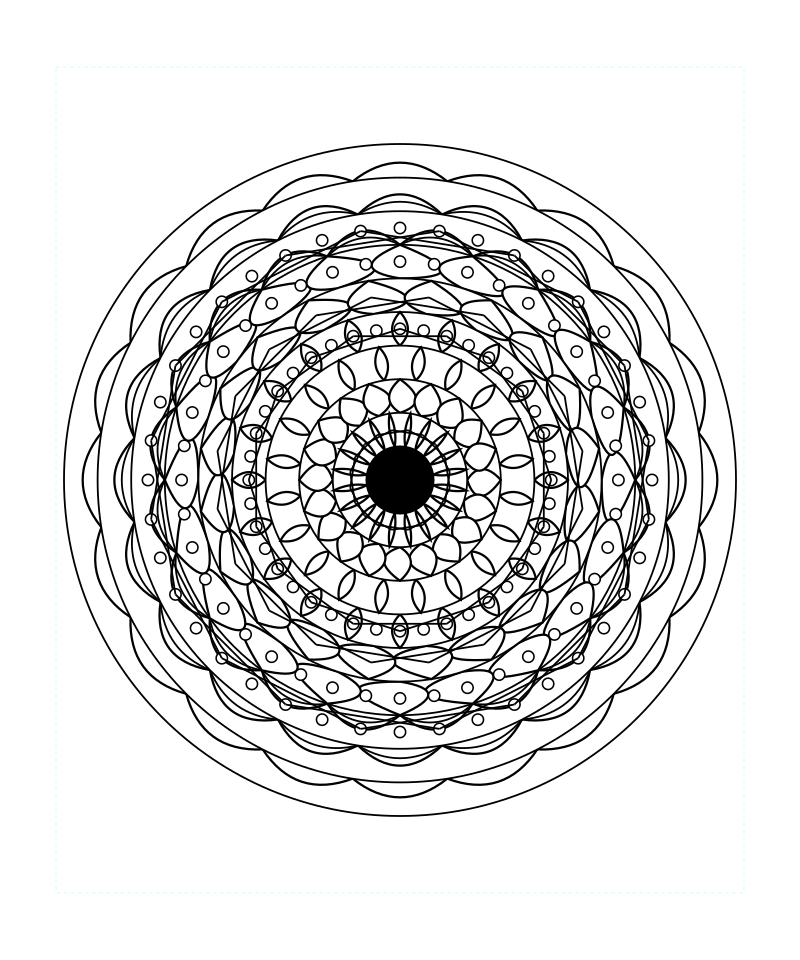 Sacred Bloom Geometry Mandala Coloring Page