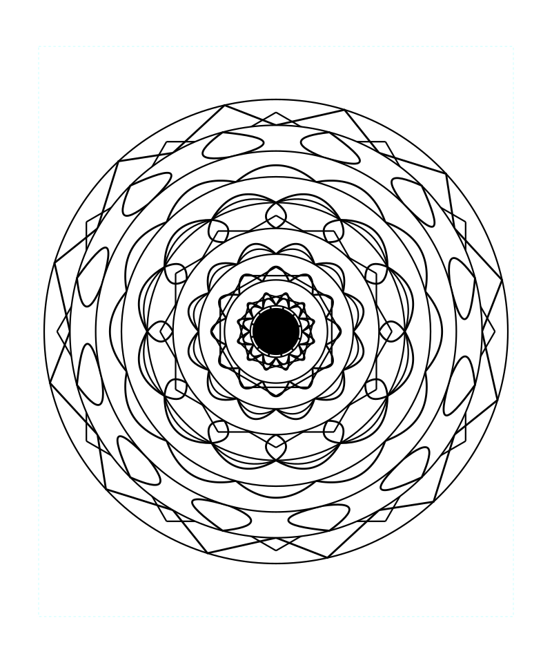 Sacred Blossom Mandala Coloring Page