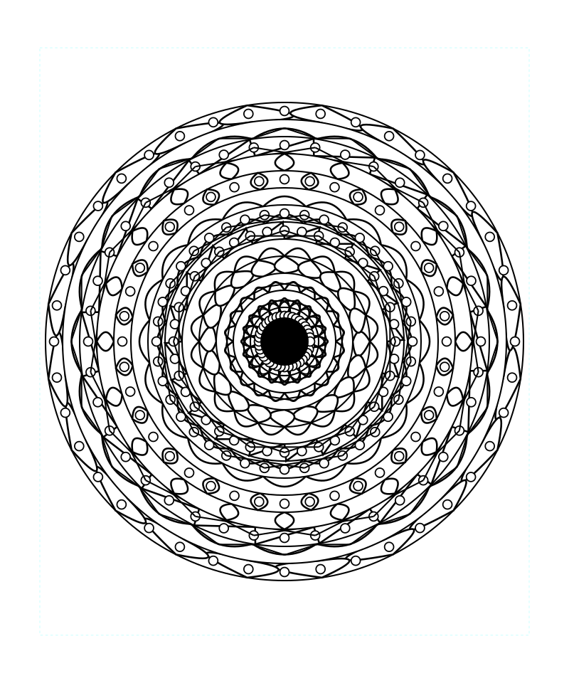 Sacred Calm Symmetry Mandala Coloring Page