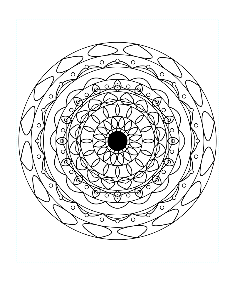 Sacred Circle Geometry Mandala Coloring Page Download