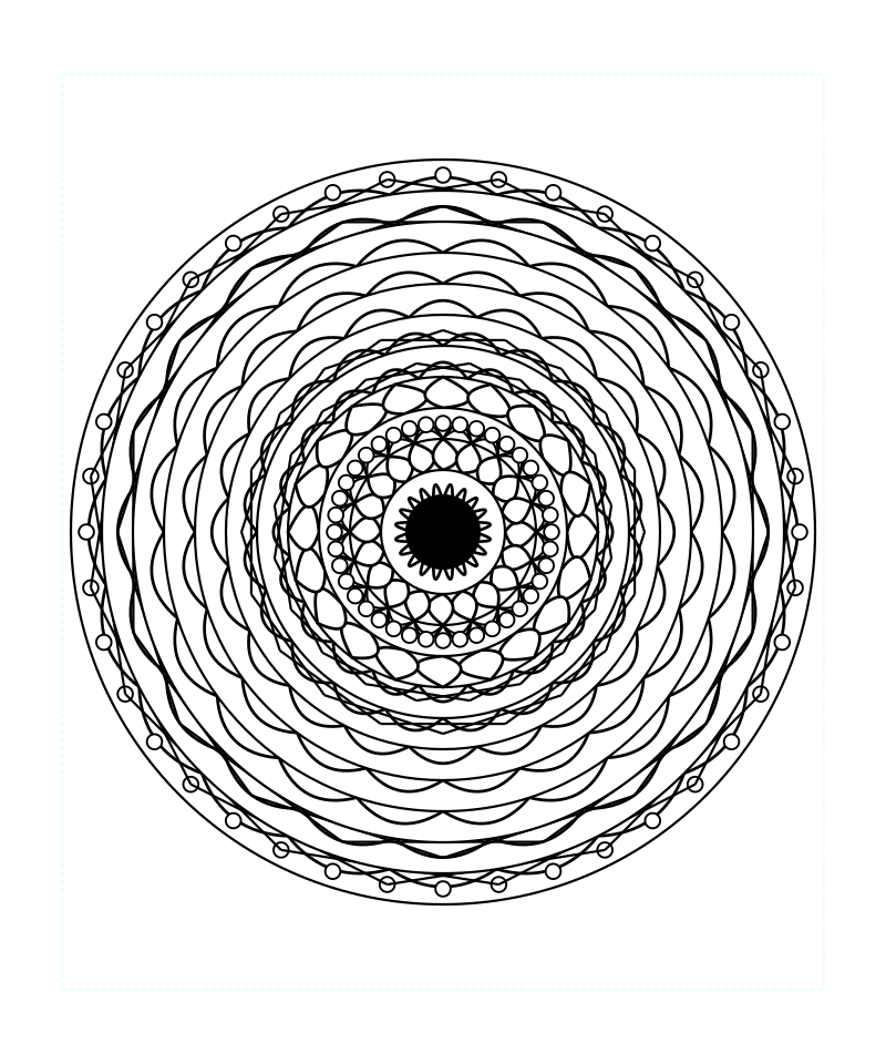 Sacred Classic Mandala Coloring Page