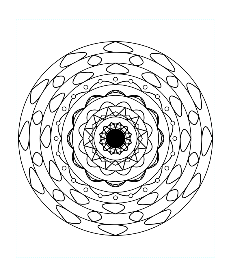 Sacred Cosmic Geometry Mandala Coloring Page